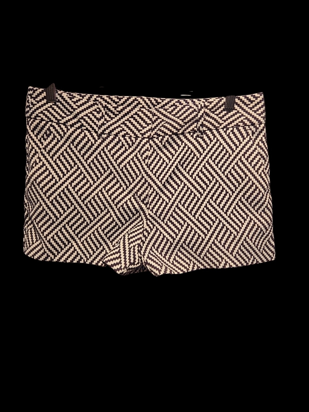 Metaphor Black and White High Waist Geometric Shorts